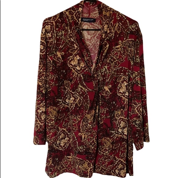 Jones New York Tops - Jones of New York Burgundy Blouse * 1X